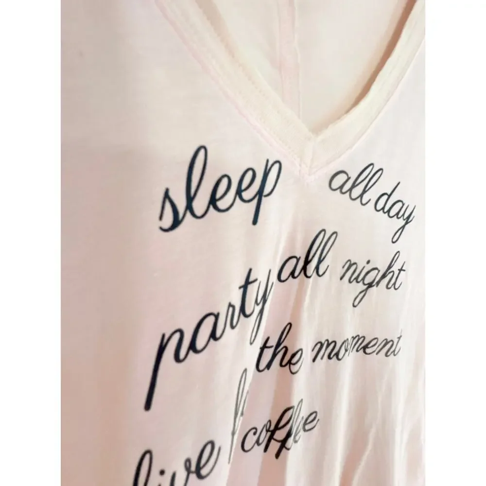 Vintage Y2K Abercrombie Gold Label Pink Side Split Sleep Shirt Dress XS